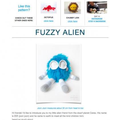 Pattern: Fuzzy Alien Monster Amigur..