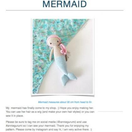 Pattern: Mermaid Amigurumi (Digital..