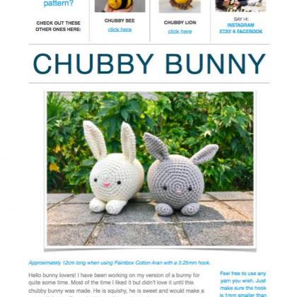 Pattern: Chubby Bunny (Digital PDF ..