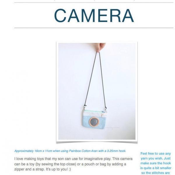 Pattern: Camera Amigurumi or Bag (Digital PDF File)